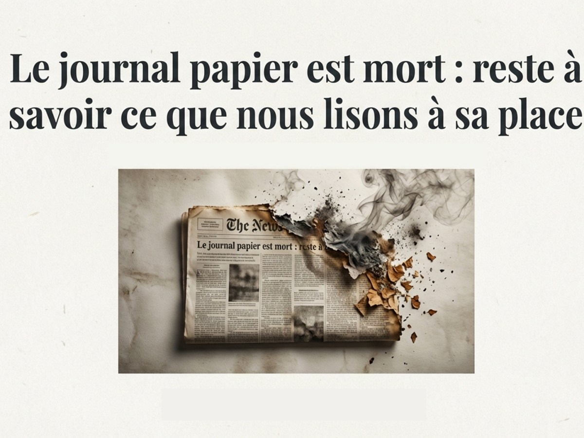 Le journal papier est mort : reste à savoir ce que nous lisons à sa&nbsp;place